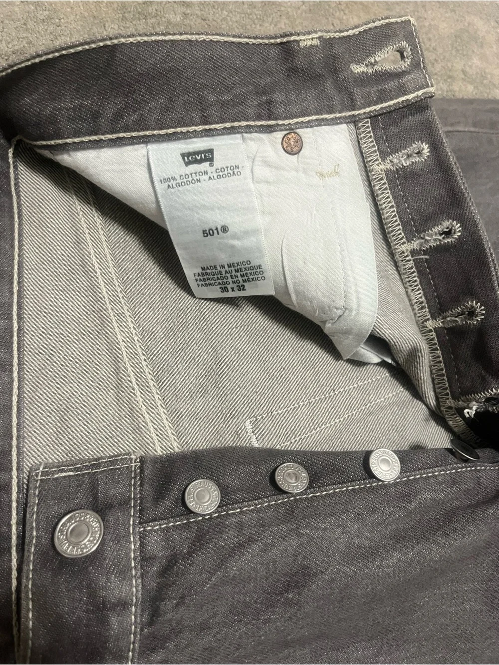 Levi's Men's Straight-Leg Jeans in Dark Gray